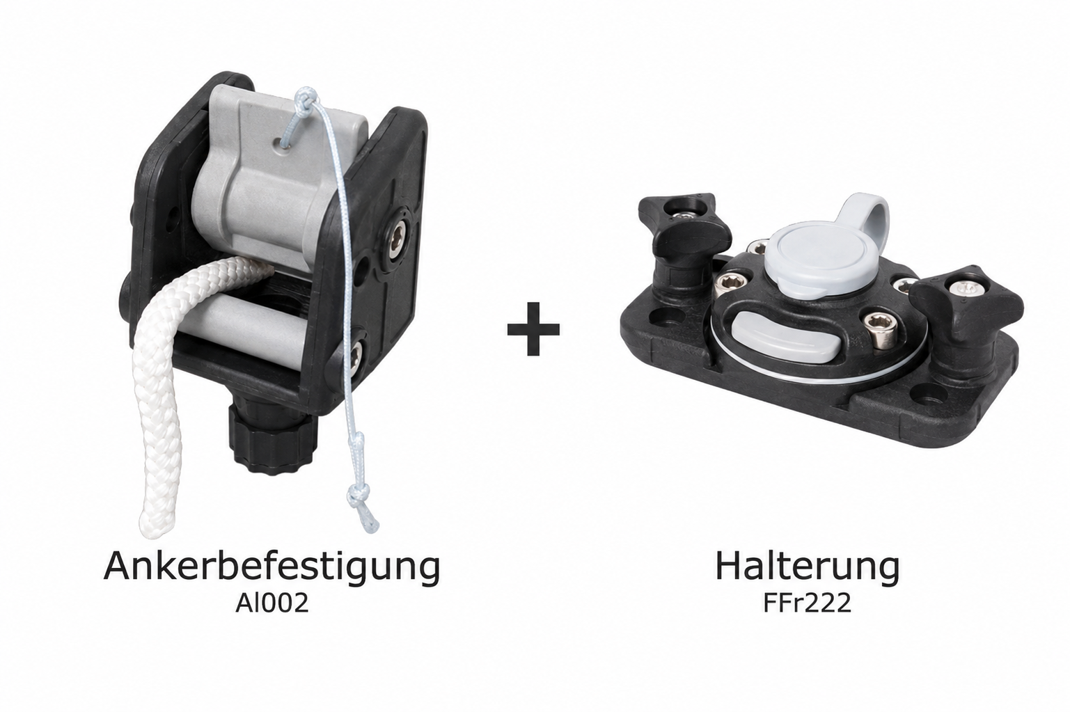 Set: Fasten Ankerbefestigung und Halterung [C-Shaped Basis] horizontal Kajak