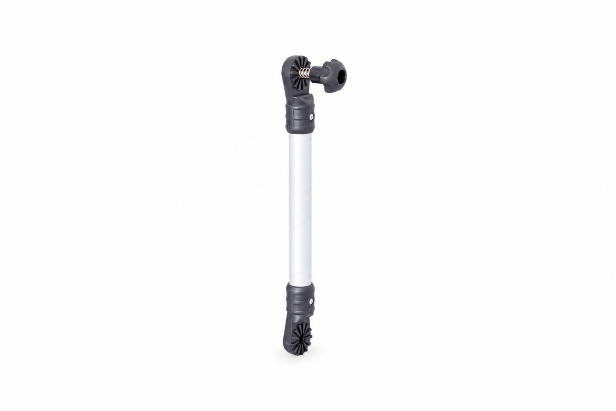 Fasten Stangen Verlängerung (305 mm) (Ø25) aus Aluminium – schwar/alu-silber, weißer Hintergrund