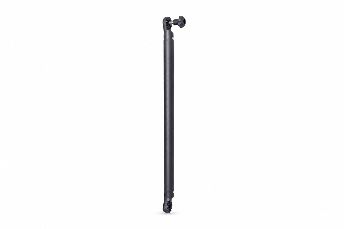 Fasten Stangen Verlängerung (632 mm) (Ø32) aus Aluminium – schwarz/alu-schwarz, weißer Hintergrund