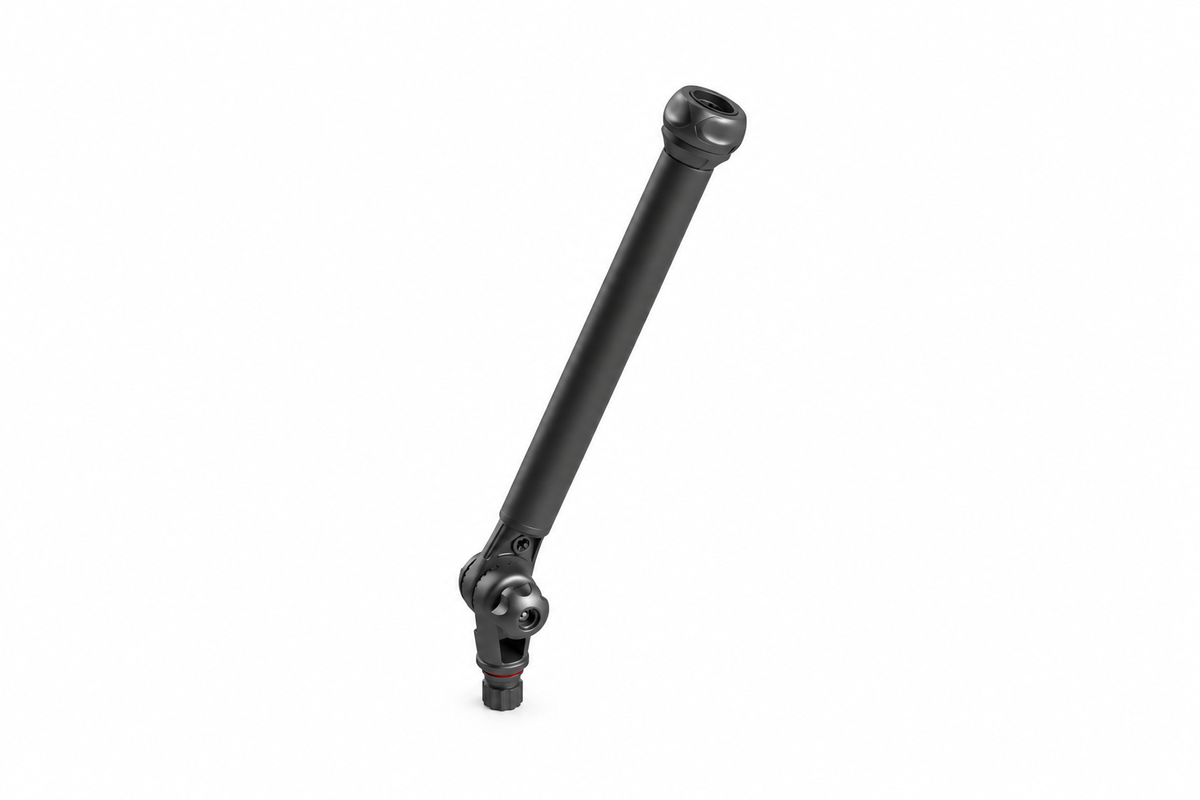 Fasten Zubehör Verlängerung (250 mm), verlängert dein Zubehör (Ø32 mm) Aluminium – Schwarz, weißer Hintergrund