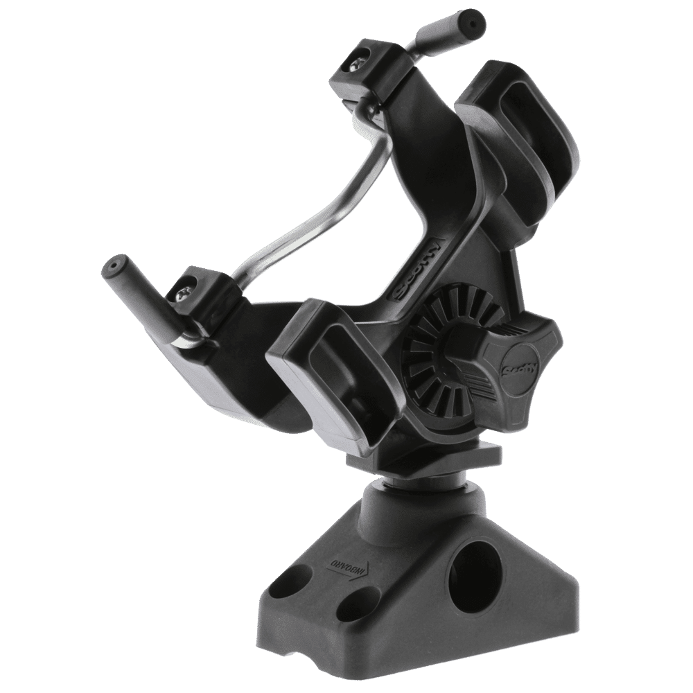 Scotty R-5 Universal Rod Holder, Black, w/ 0241 Side / Deck Mount – Produktansicht