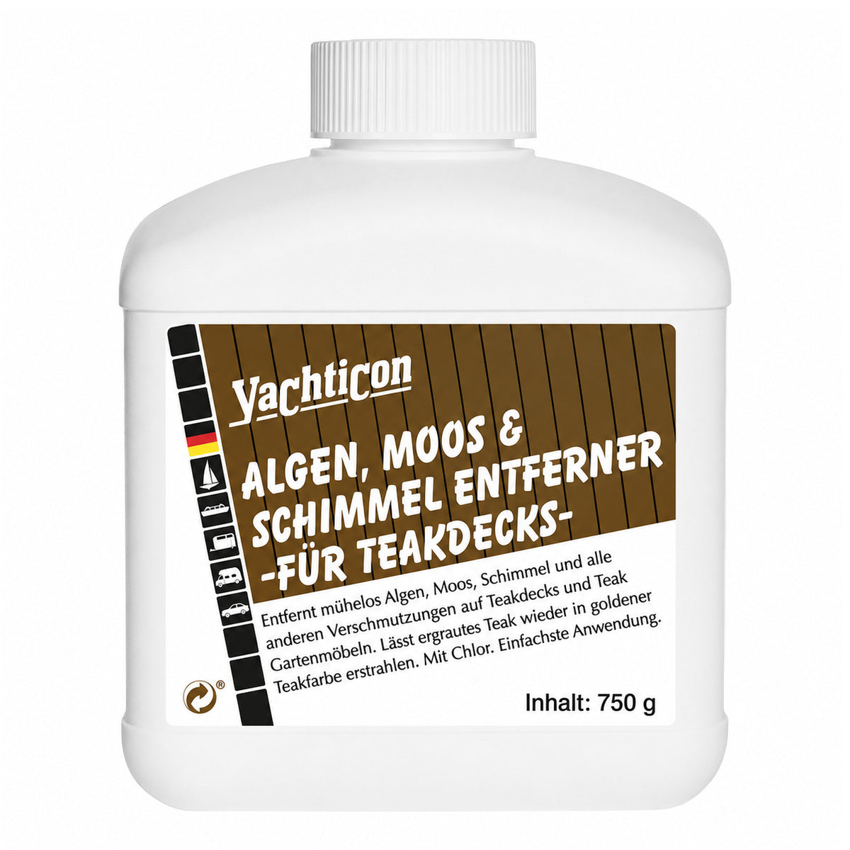 Yachticon Algen, Moos und Schimmel Entferner – 750 g – Teak & Holzpflege