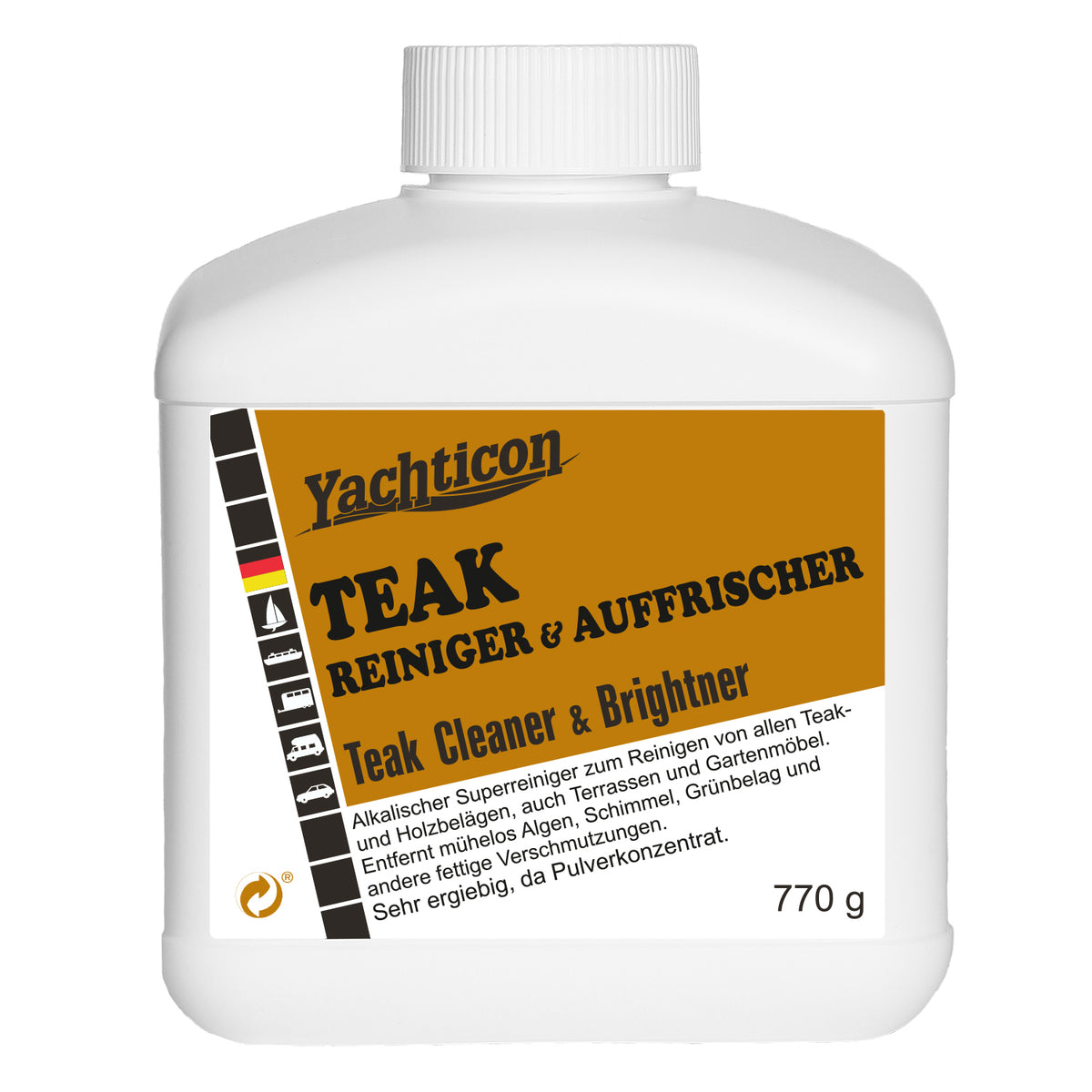 Yachticon Teak Cleaner und Brightner – 770 g – Teak & Holzpflege