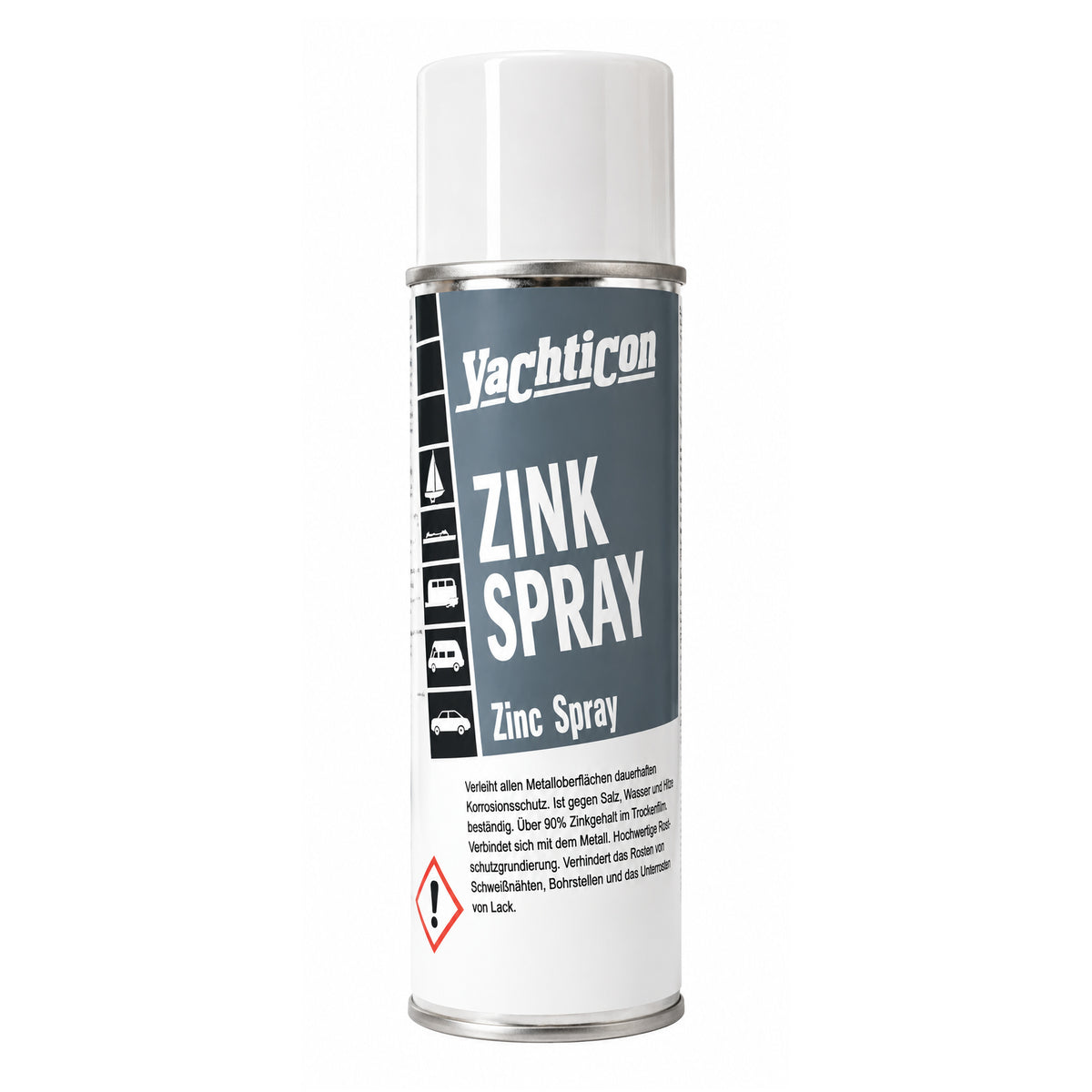 Yachticon Zink Spray – 400 ml – Metall-, Chrom- & Aluminiumpflege